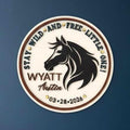 Custom Cowboy or Cowgirl Western Stay Wild and Free Name Sign