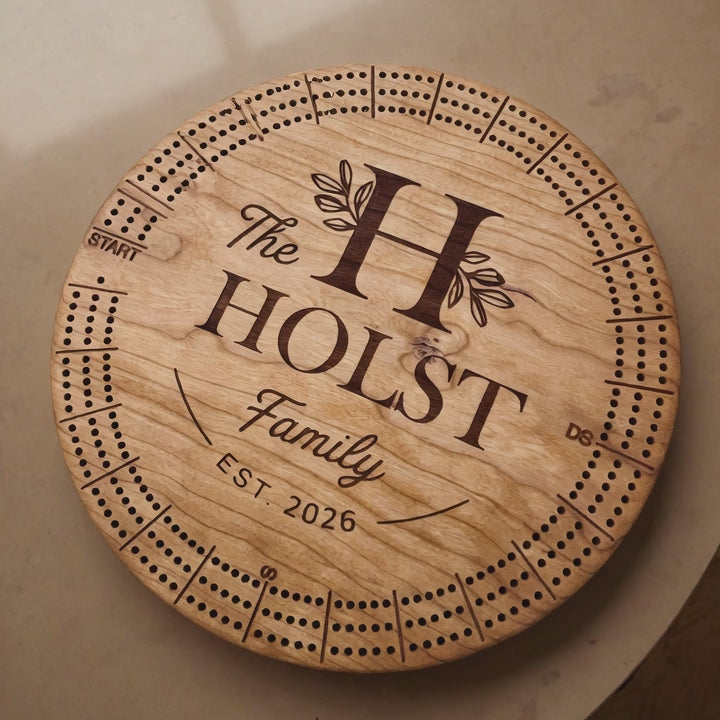 Personalized Cribbage Game Board With Peg Storage